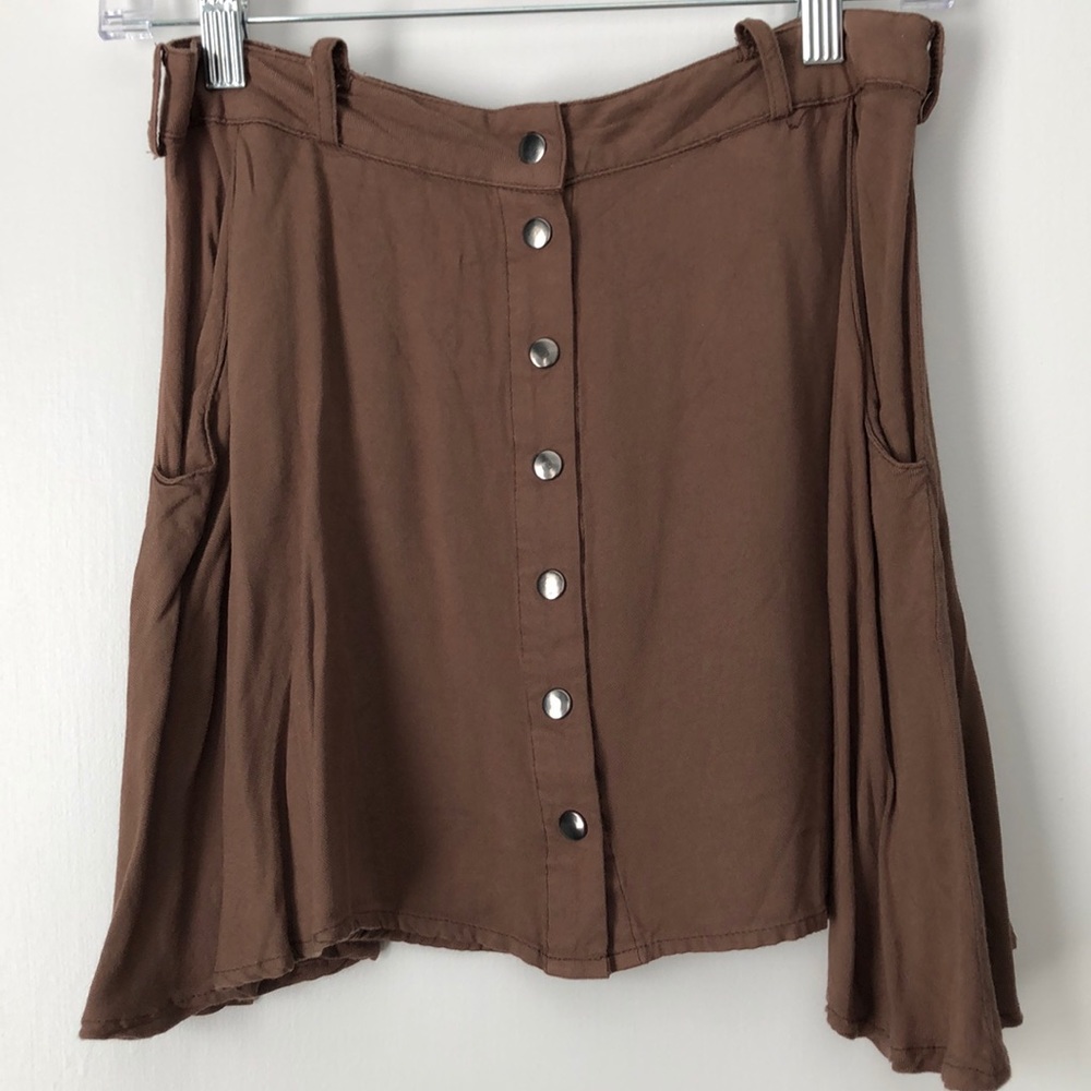Taupe mini skirt